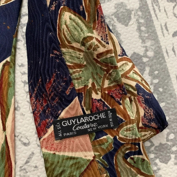 🌸clearance Guy Laroche vintage silk tie - Picture 3 of 3